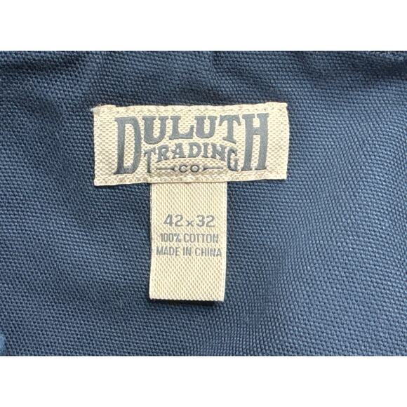 Duluth Trading Co. Men's Navy Blue Canvas Cargo Pants - Size 42x32 (41x30) *READ - Picture 4 of 4